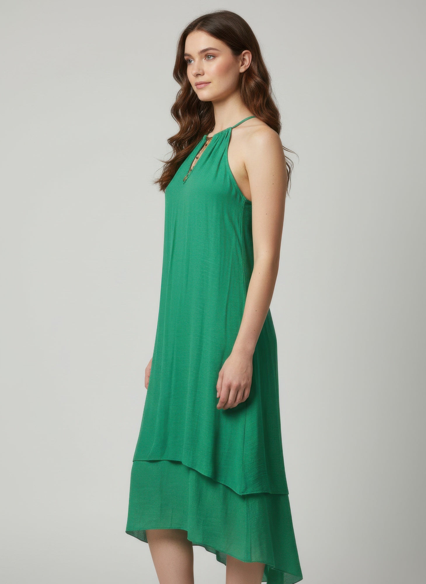 Mlle Gabrielle Solid Sleeveless Dress - All Season Fashion