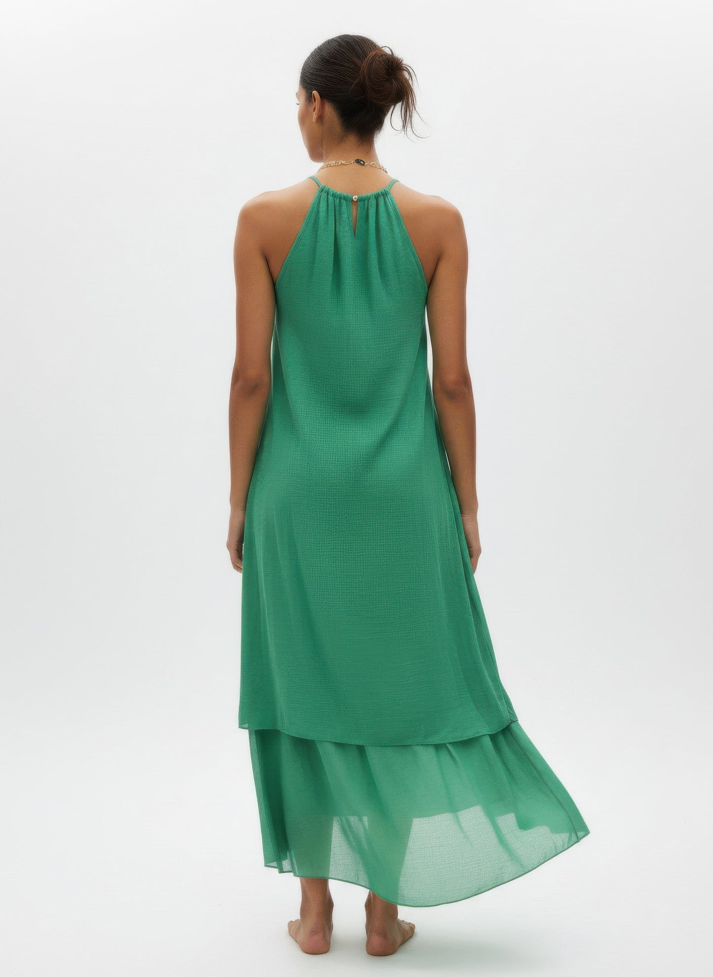Mlle Gabrielle Solid Sleeveless Dress - All Season Fashion