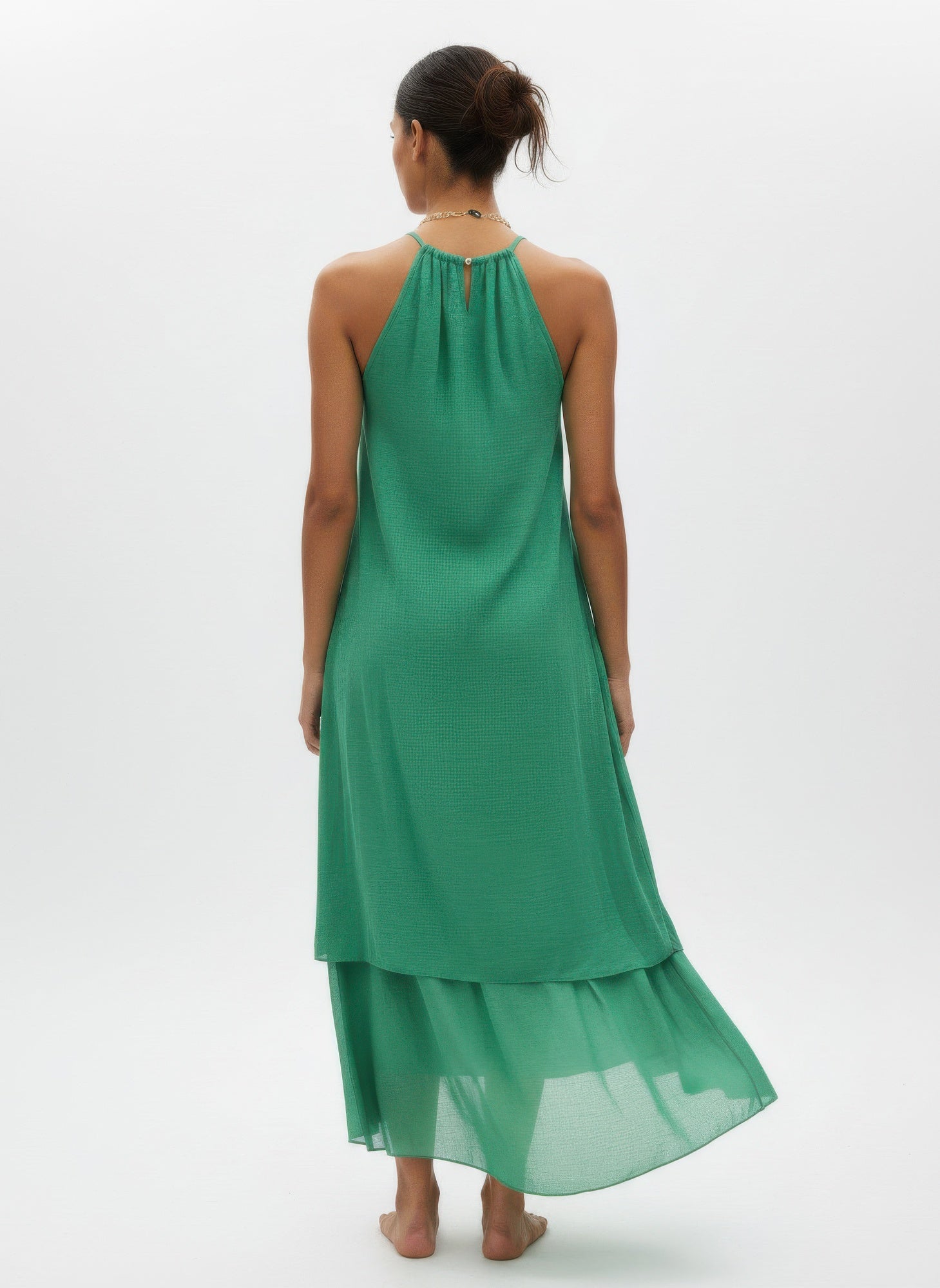 Mlle Gabrielle Solid Sleeveless Dress - All Season Fashion