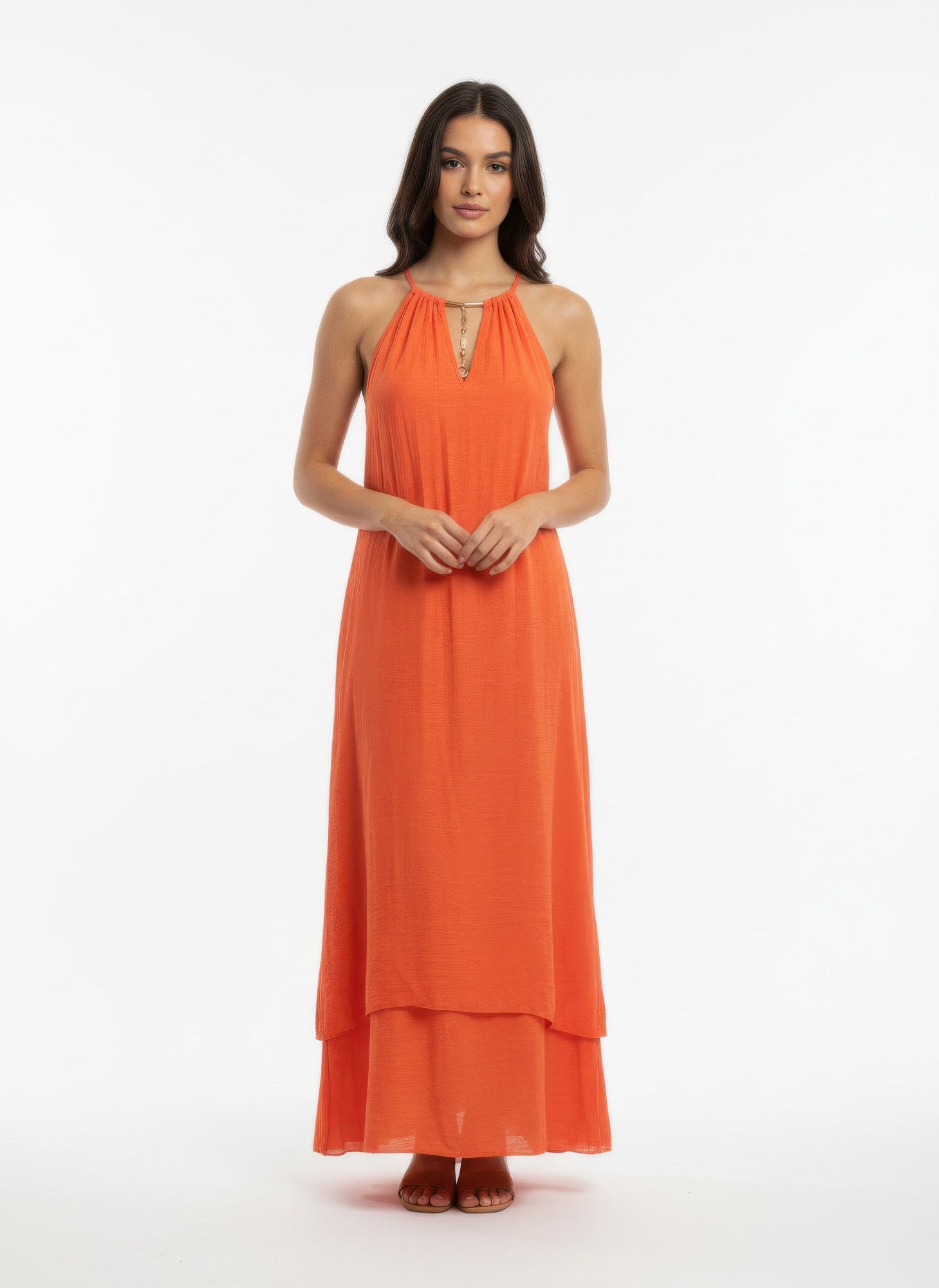 Mlle Gabrielle Solid Sleeveless Dress - All Season Fashion