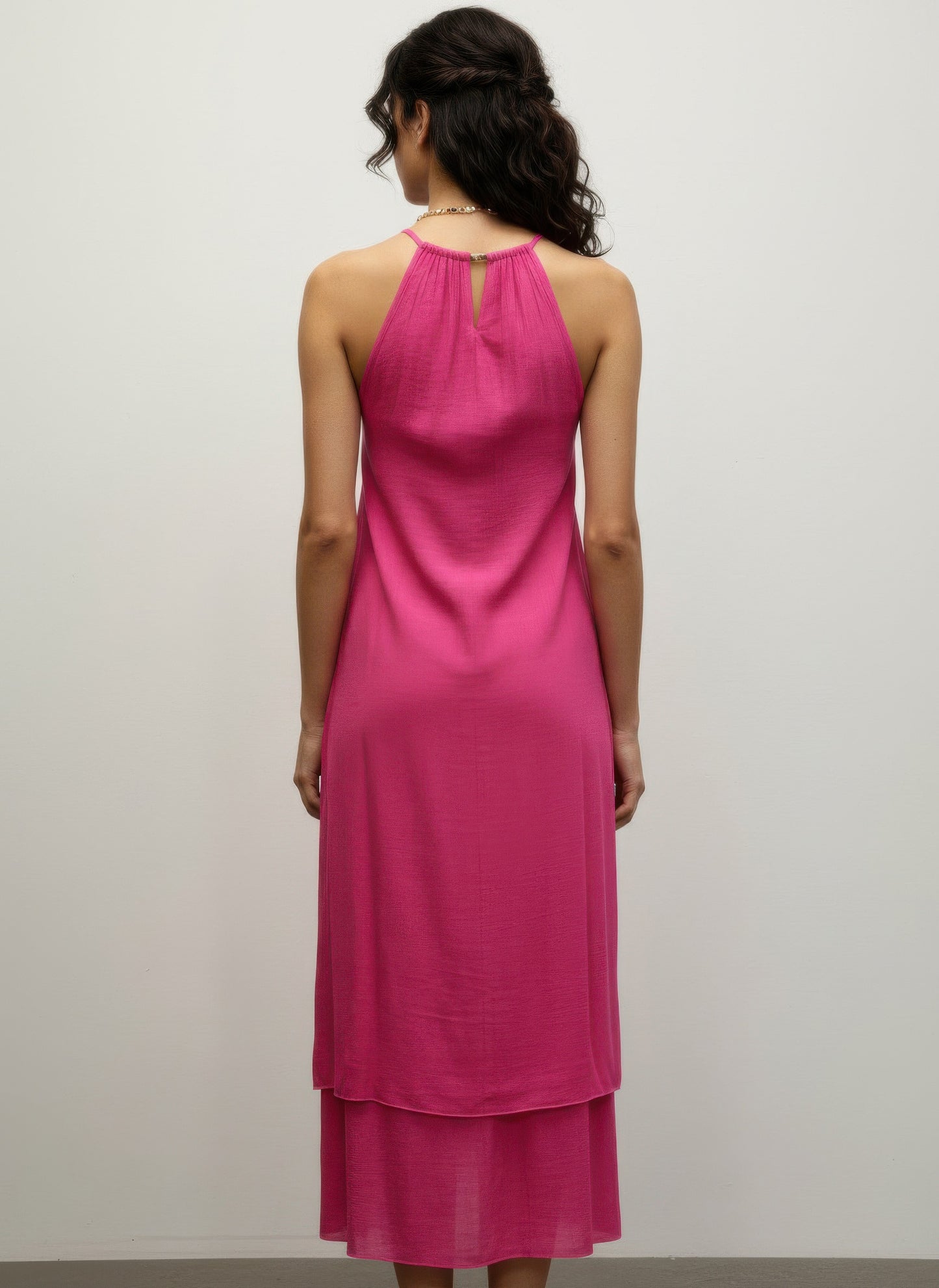 Mlle Gabrielle Solid Sleeveless Dress - All Season Fashion