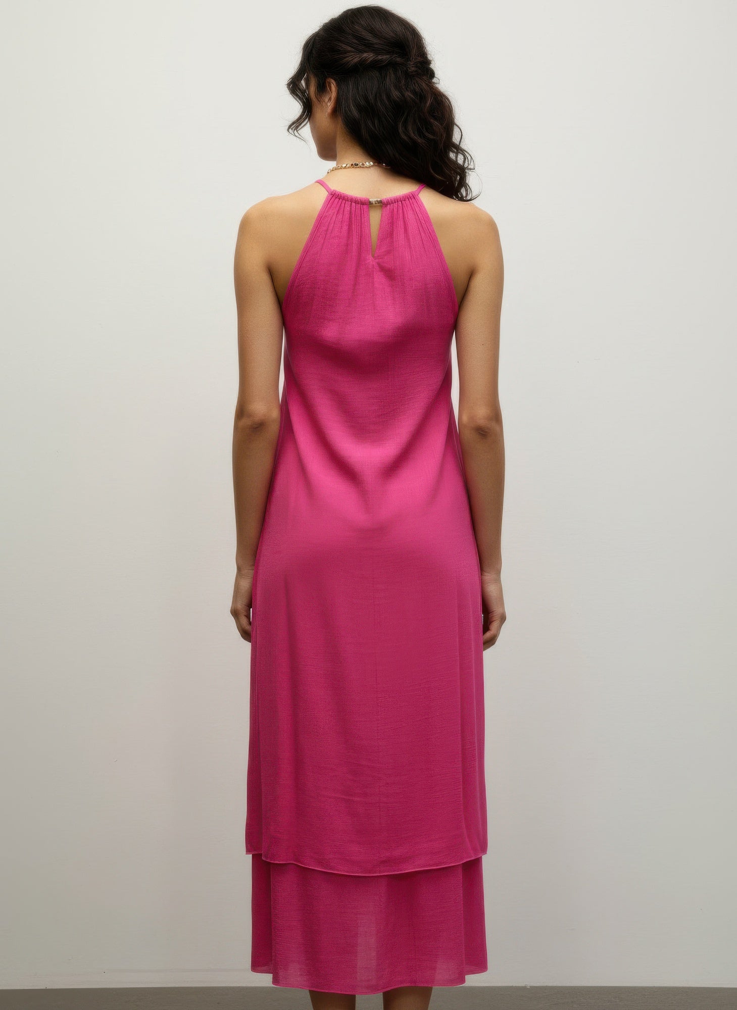 Mlle Gabrielle Solid Sleeveless Dress - All Season Fashion