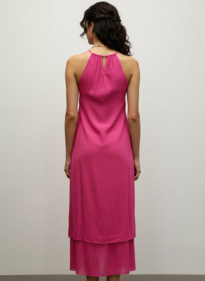 Mlle Gabrielle Solid Sleeveless Dress - All Season Fashion