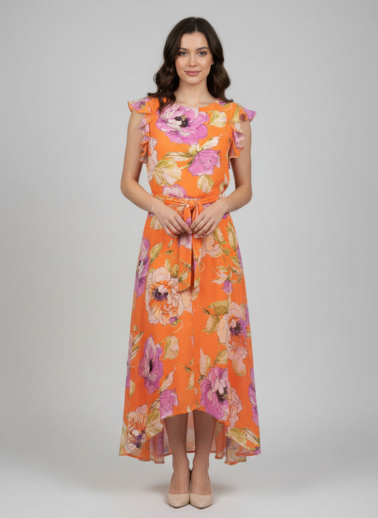 Shelby & Palmer Floral Ruffled Sleeve - All Season Fashion