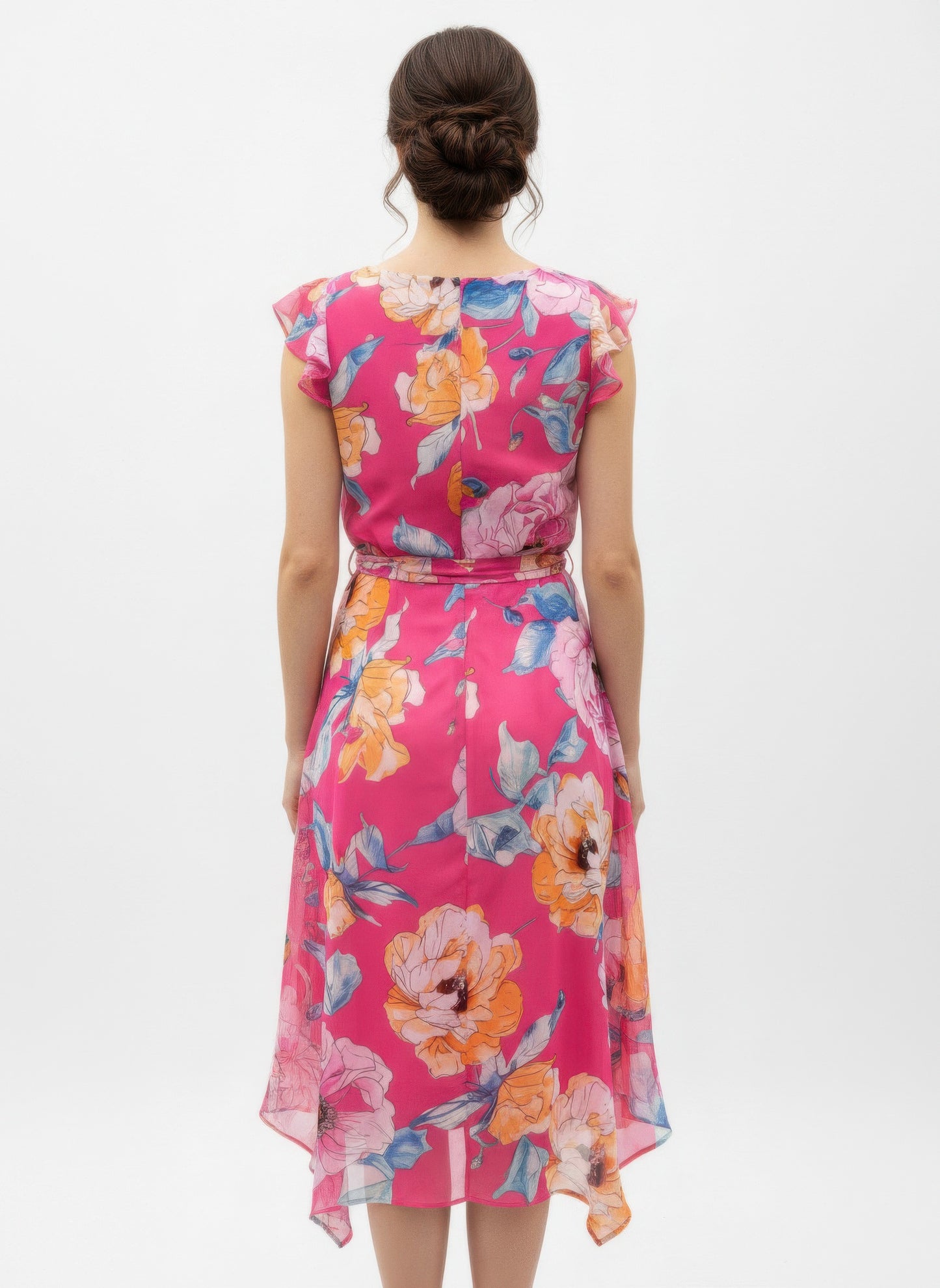 Shelby & Palmer Floral Ruffled Sleeve - All Season Fashion