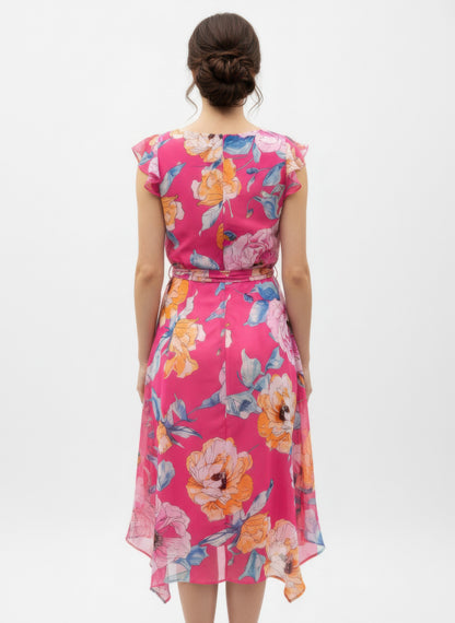 Shelby & Palmer Floral Ruffled Sleeve - All Season Fashion