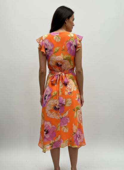 Shelby & Palmer Floral Ruffled Sleeve - All Season Fashion