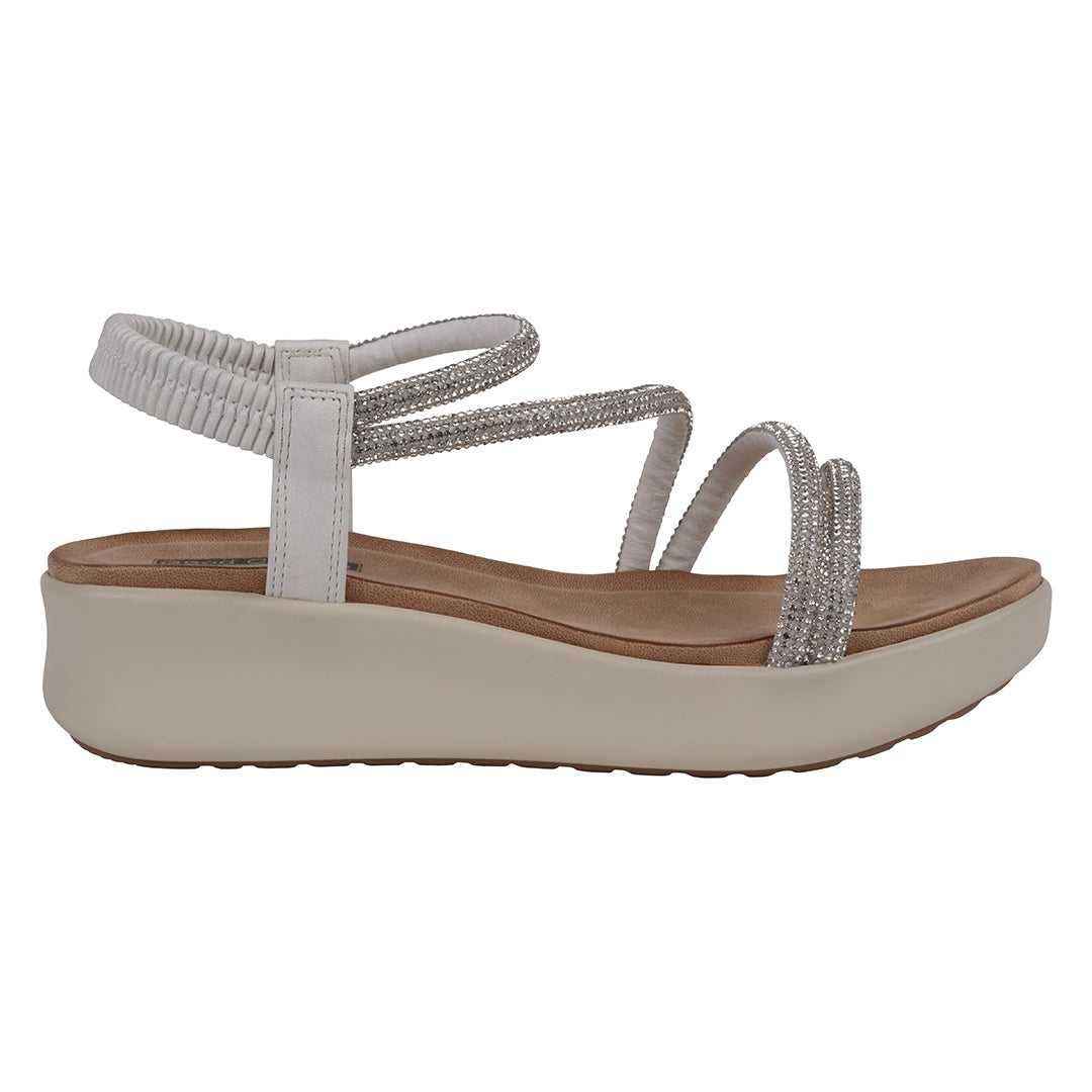 Women's Emory Silver Embellished Wedge Sandals