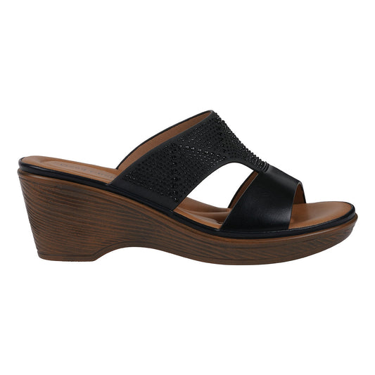 Women's Everi Black Wedge Sandals