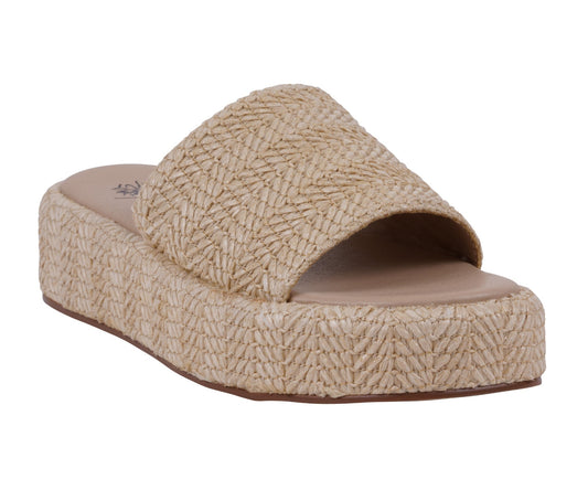 Women's Evie Natural Platform Slide