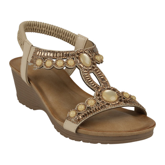 Women's Fiah Natural Woven Wedge Sandals