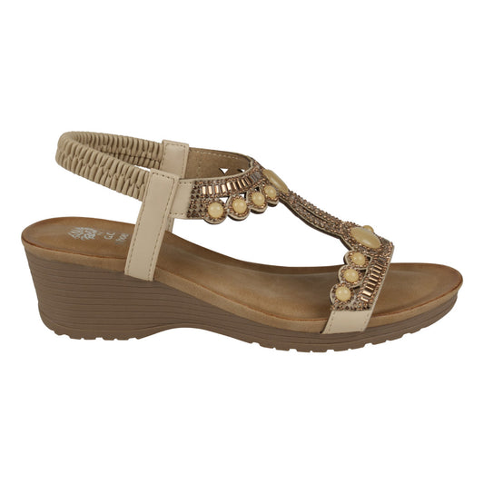 Women's Fiah Natural Woven Wedge Sandals
