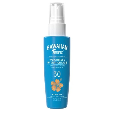 Hawaiian Tropic Weightless Hydration Water Face Mist SPF 30 2.1oz - Imperfect Box