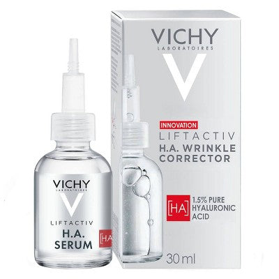 Vichy LiftActiv 1.5% Hyaluronic Acid Wrinkle Corrector, Hyaluronic Acid Face Serum with Vitamin C  1.01 fl oz - New