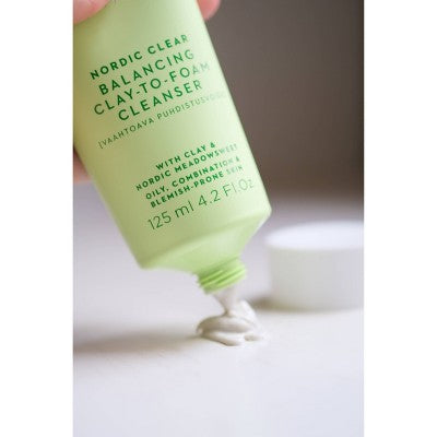 Lumene Nordic Clear Tyyni Balancing Clay-to-Foam Cleanser 4.2 fl oz - New