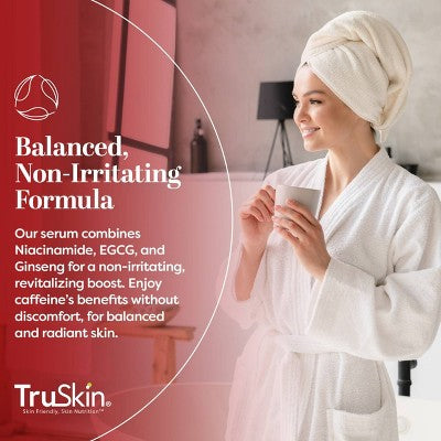 TruSkin Caffeine Facial Serum with Matcha Green Tea and Ginseng 1 fl oz - New