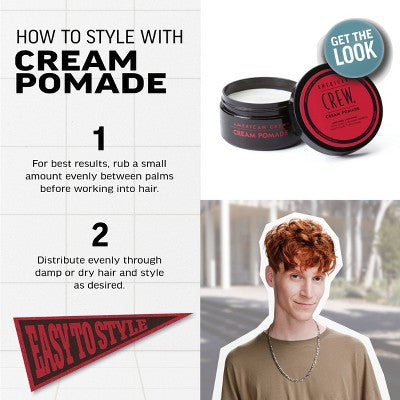 American Crew Men's Light Hold and Low Shine Hair Styling Cream Pomade 3oz - New