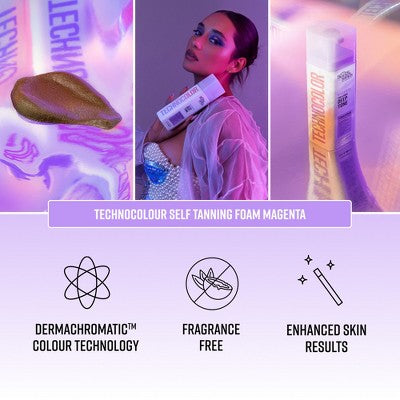 Bondi Sands Technocolor 1 Hour Express Self Tanning Foam Magenta 6.76 fl oz - New
