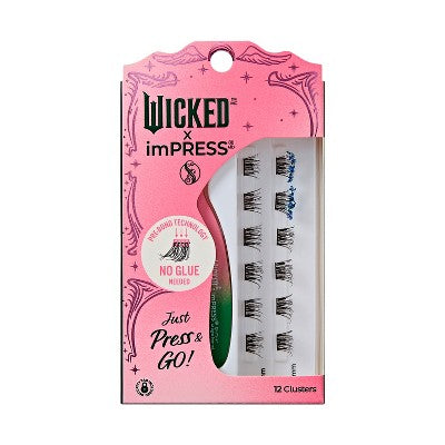 KISS Products Wicked X imPRESS Press-On Self Adhesive False Eyelashes Ozspresso 12ct - New