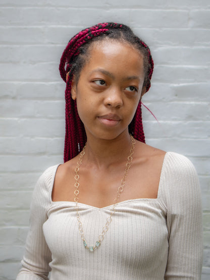 Bubble Chain Long Necklace