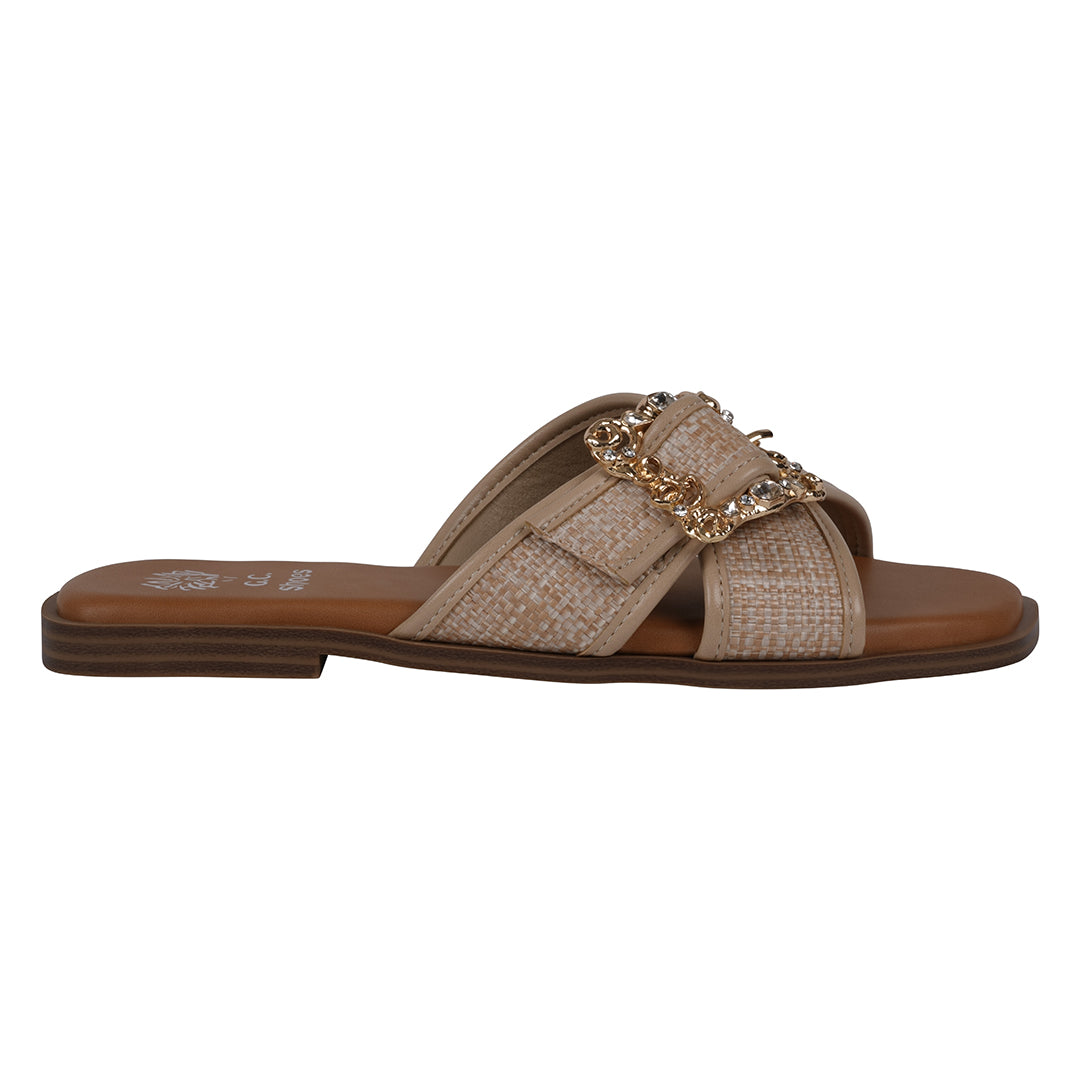Women's Ivy Natural Woven Flat Sandals