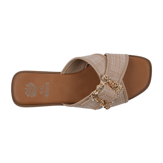 Women's Ivy Natural Woven Flat Sandals