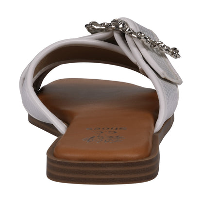 Women's Ivy white Woven Flat Sandals