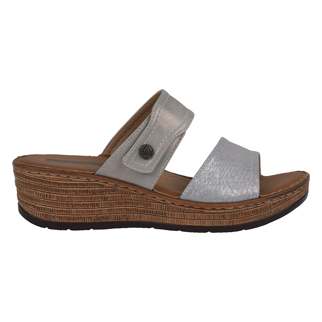 Women's Meli Silver Wedge Sandals