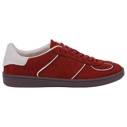 Women's Milan Chocolate Suede Lace Up Sneaker