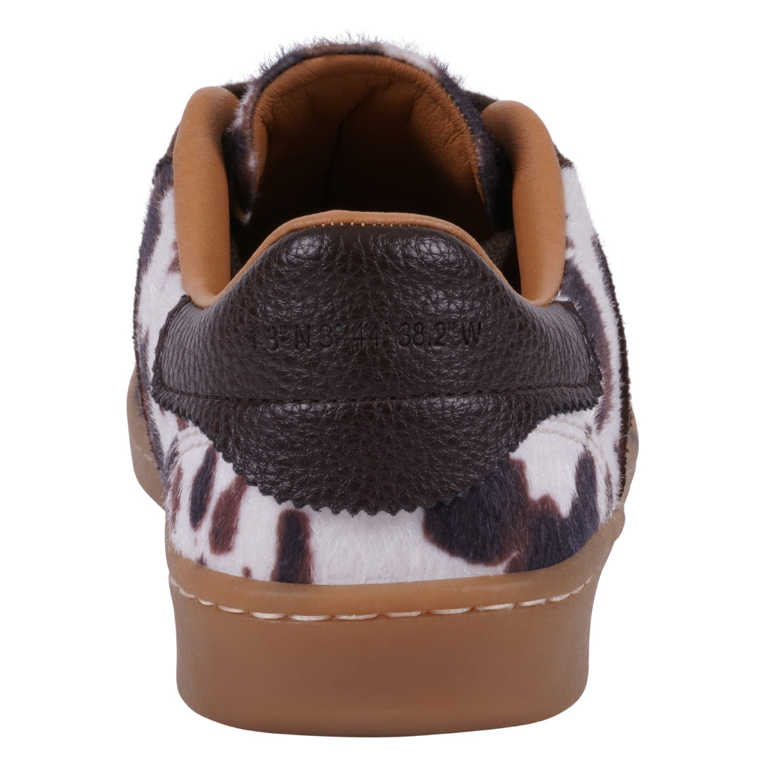 Women's Milan Cow Print Lace Up Sneaker