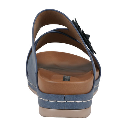 Women's Nessie Blue Flower Comfort Sandals