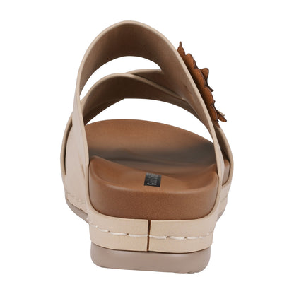 Women's Nessie Gold Flower Comfort Sandals