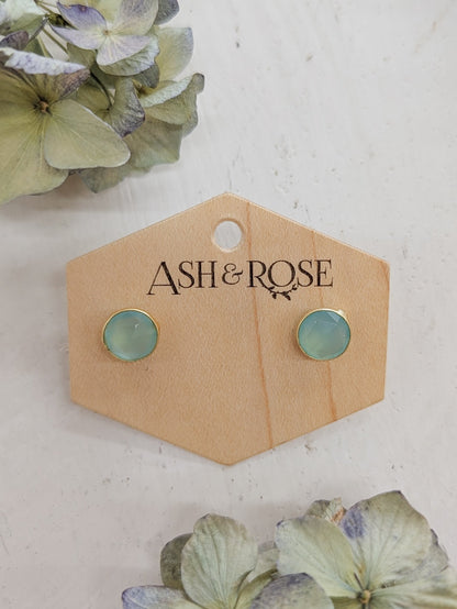 Pebble Stud Earrings - Gold
