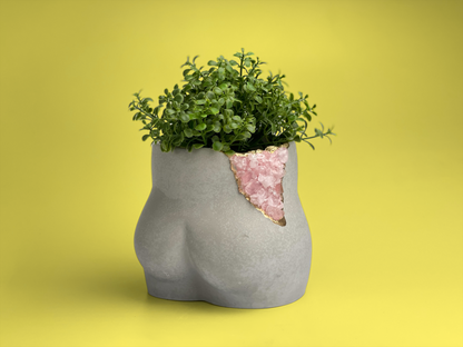 Rose Quartz Butt Planter