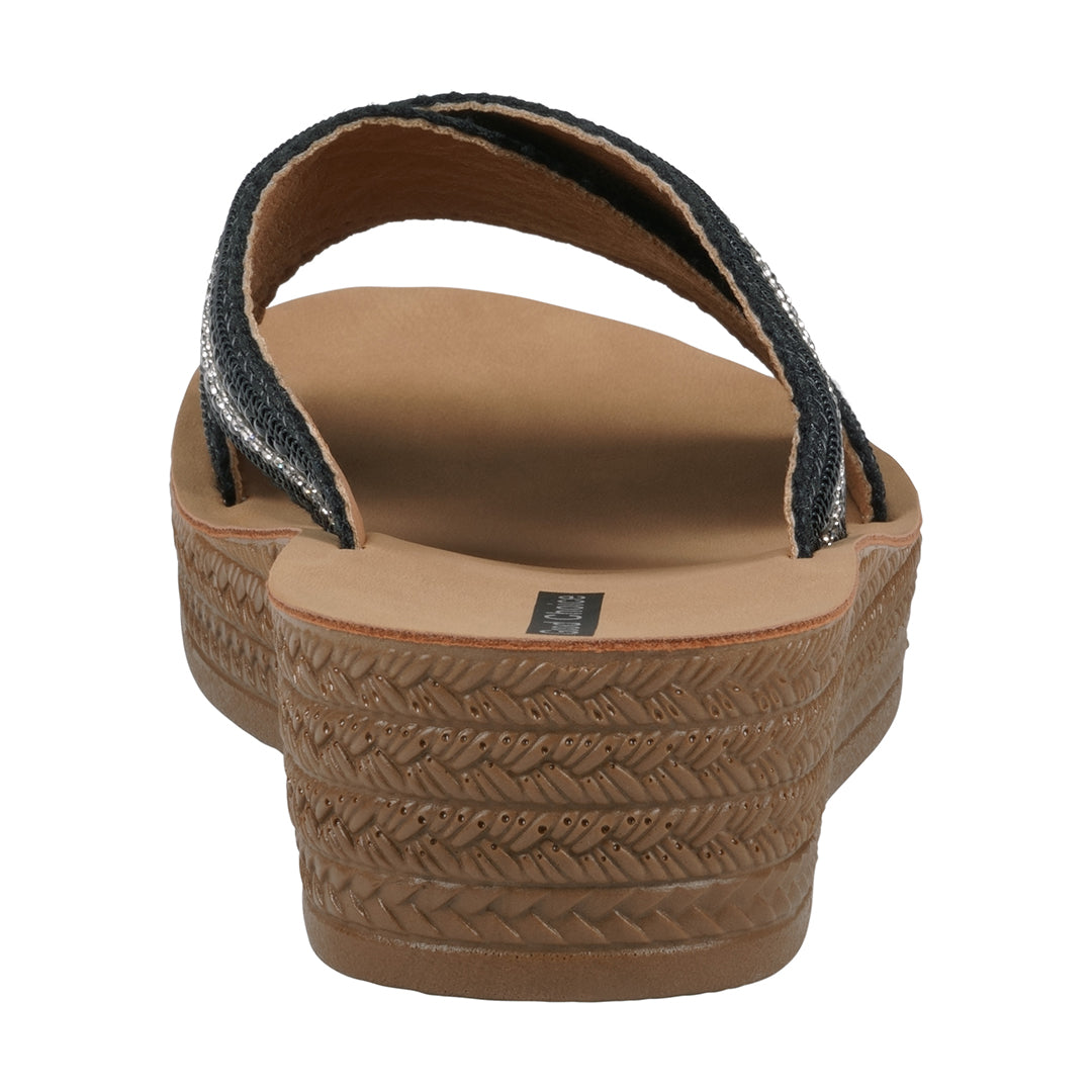 Women's Robyn Black Embellished Cross Strap Sandals