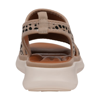 Women's Romy Leopard Stretch Lycra Wedge Sandals