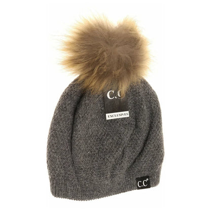 C.C Exclusive - Black Label Special Edition Waffle Knit C.C Beret