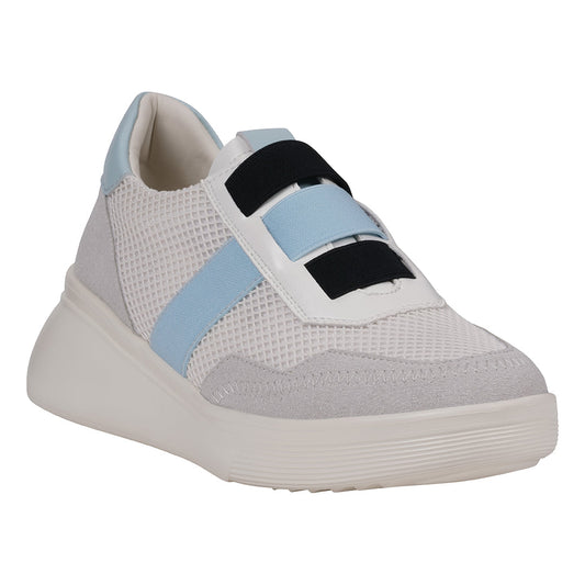 Women's Stefani White Wedge Sneakers