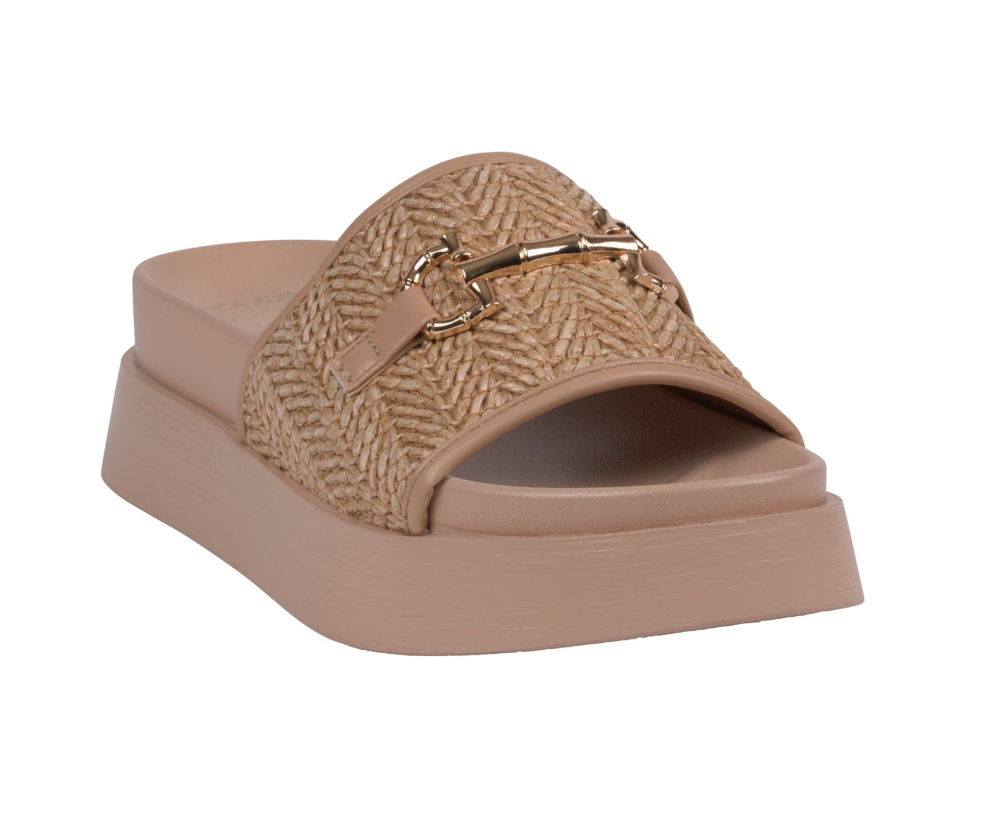 Women's Sari Natural Woven Slide Platform Sandals