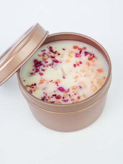 Unlabeled 4 oz Botanical Soy Wax Candles - Party Favors