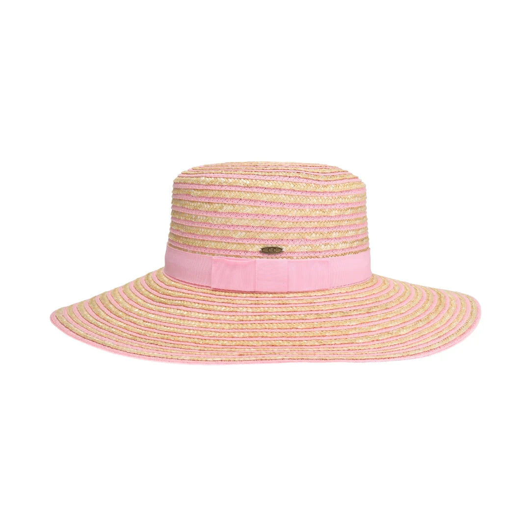 Stripe C.C Boater Sun Hat