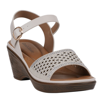 Women's West Ivory Wedge Sandals