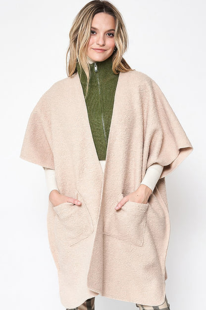 Open Front Pocket Kimono - All Season Fashion