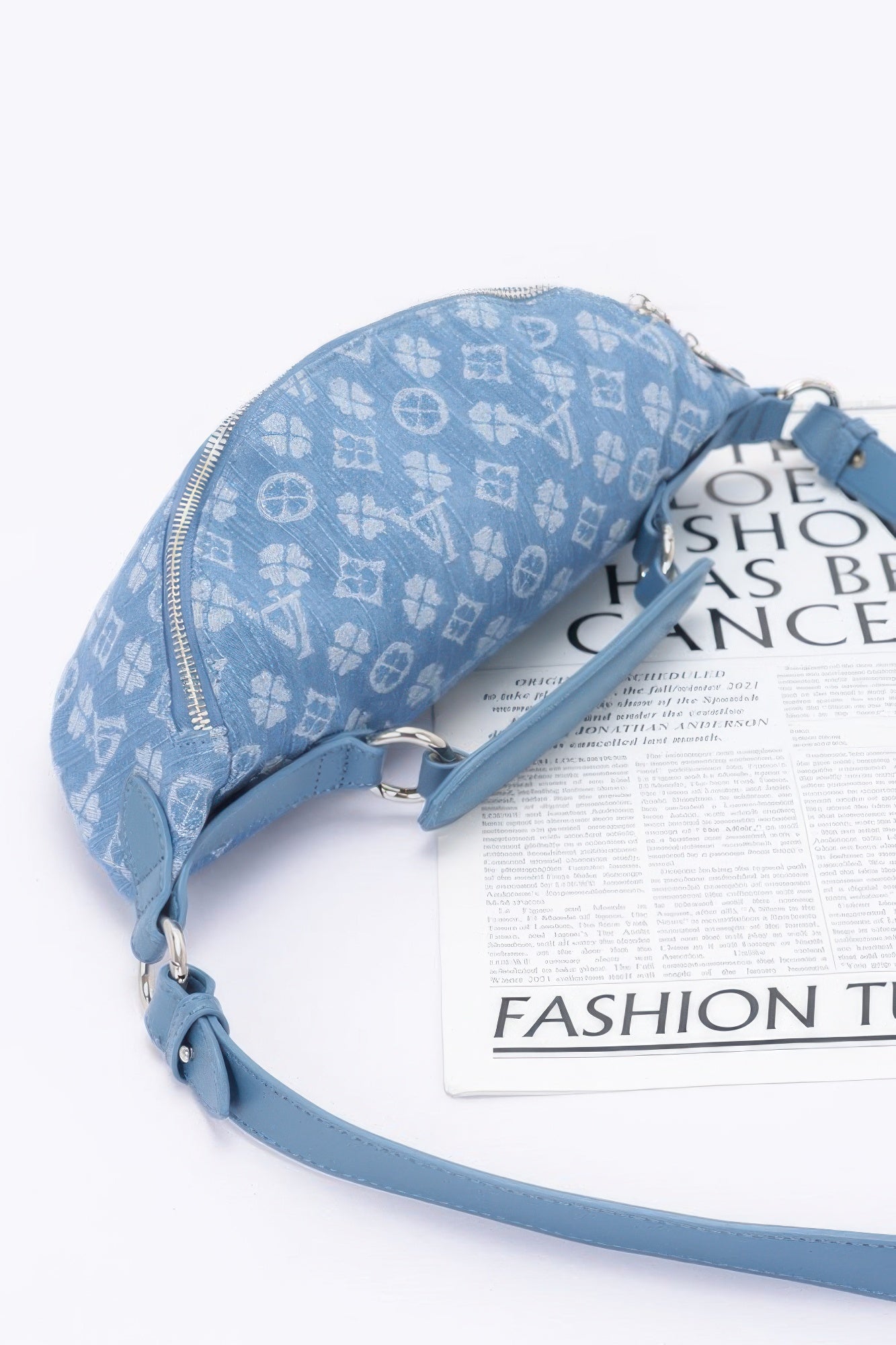 Embossed Denim Crossbody Bag - All Season Fashion