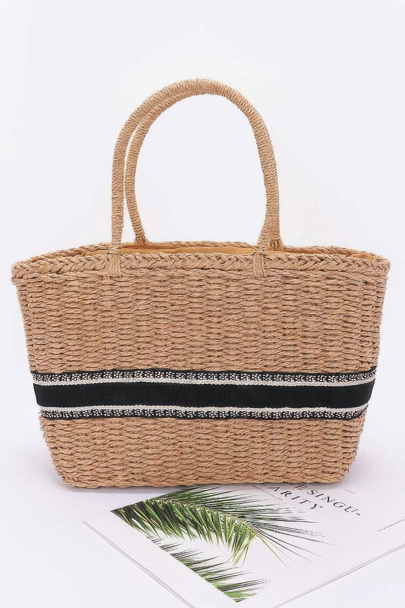 Faux Straw Tote Bag - All Season Fashion