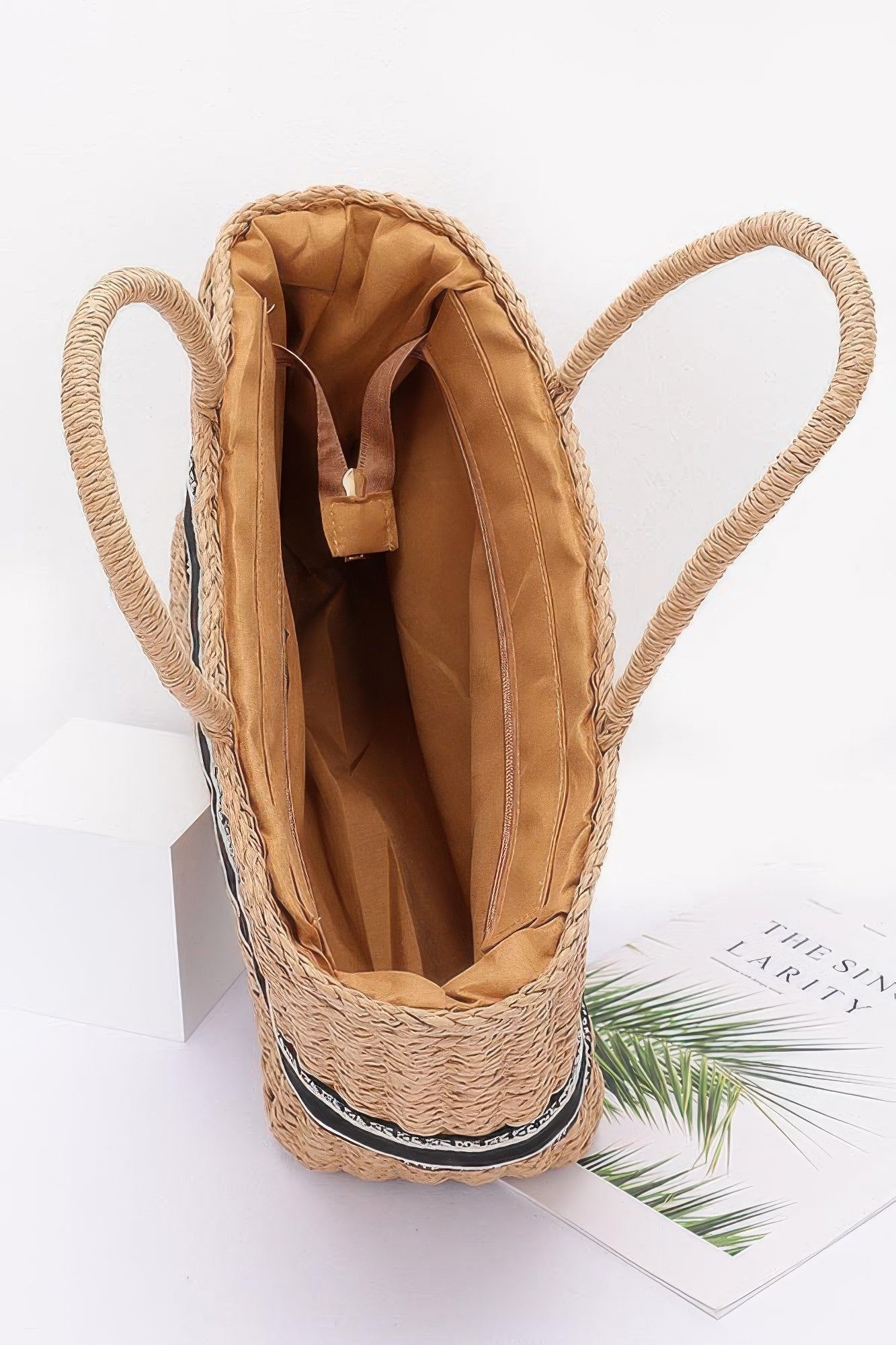 Faux Straw Tote Bag - All Season Fashion