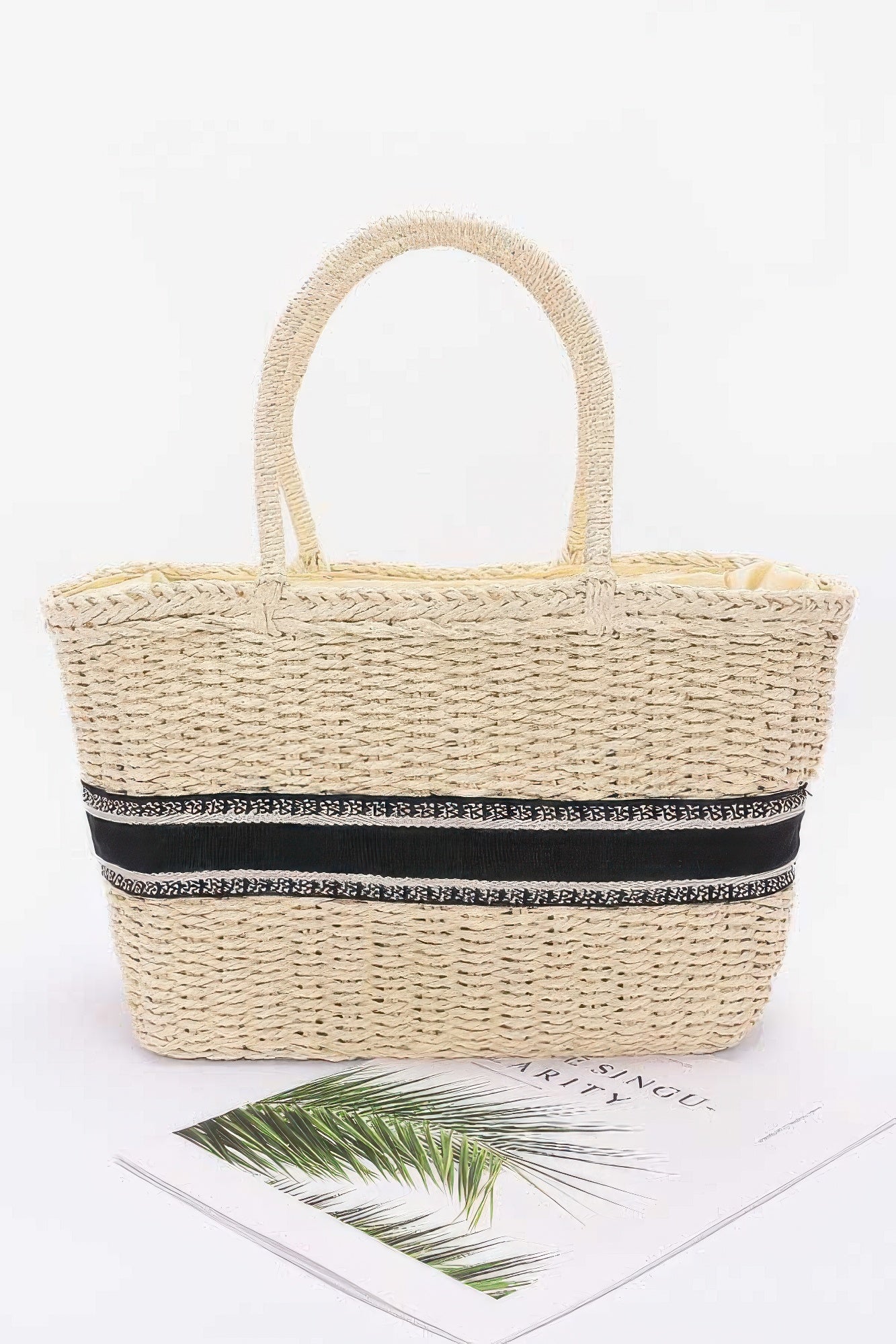 Faux Straw Tote Bag - All Season Fashion