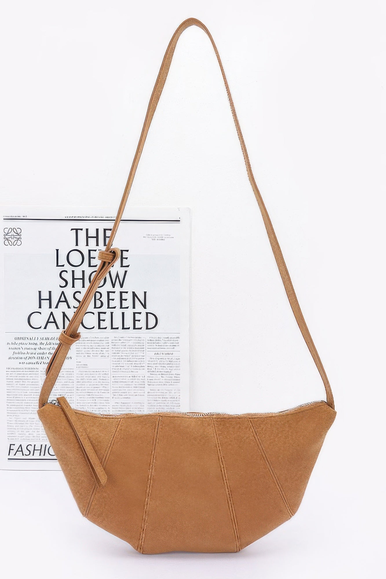 Faux Suede Croissant Bag - All Season Fashion