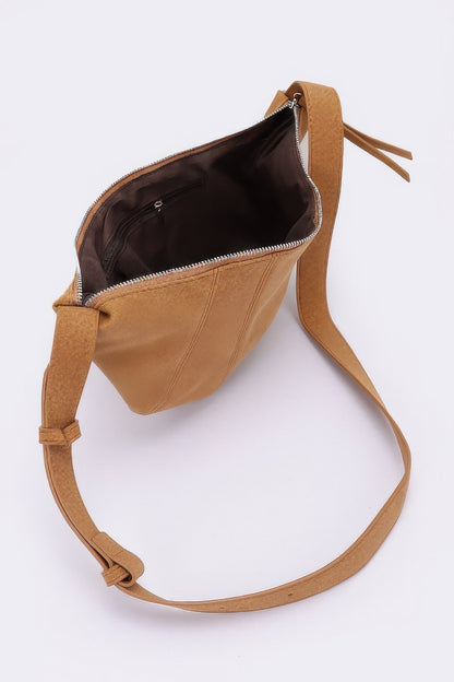Faux Suede Croissant Bag - All Season Fashion