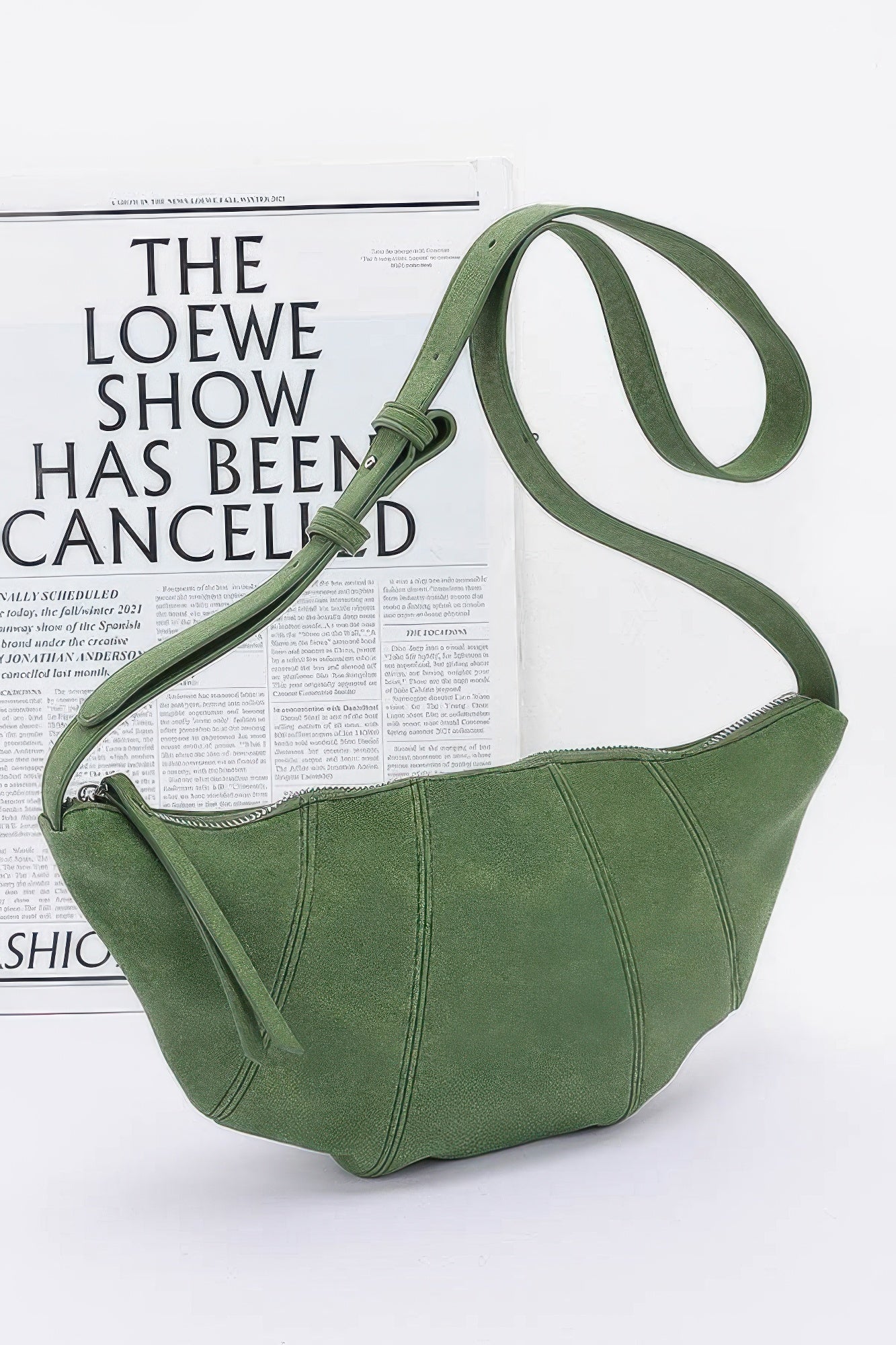 Faux Suede Croissant Bag - All Season Fashion